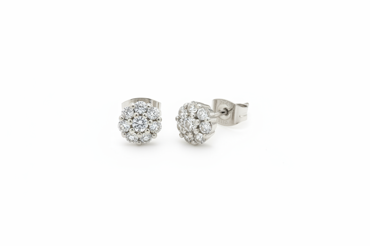 Coppia di orecchini magic misura media in argento 925 nickel free