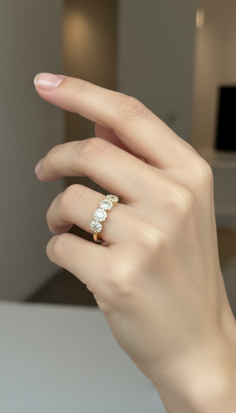 Anello veretta a fior di luce in argento 925