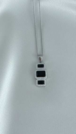 Collana Royal Blu Trilogy in argento 925 con catena groumette