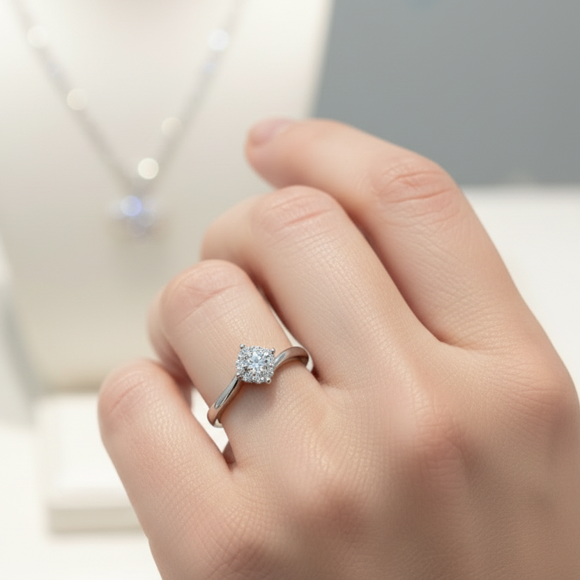 Anello solitario magic in argento 925
