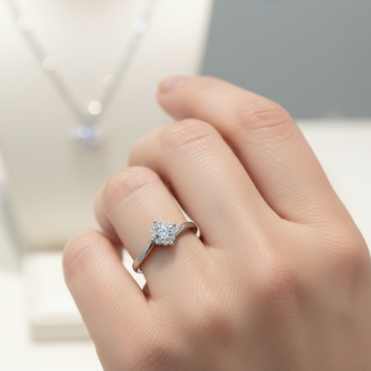Anello solitario magic in argento 925