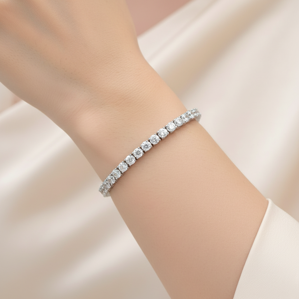 Bracciale Tennis in argento 925 con zirconi bianchi