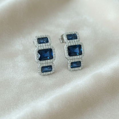 Orecchini Trilogy Royal Blu in argento 925