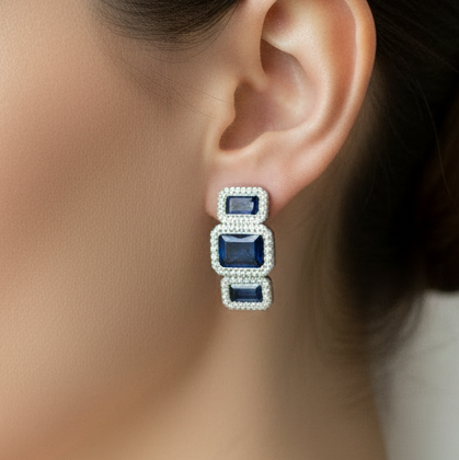 Orecchini Trilogy Royal Blu in argento 925