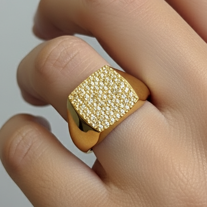 Anello square in argento 925