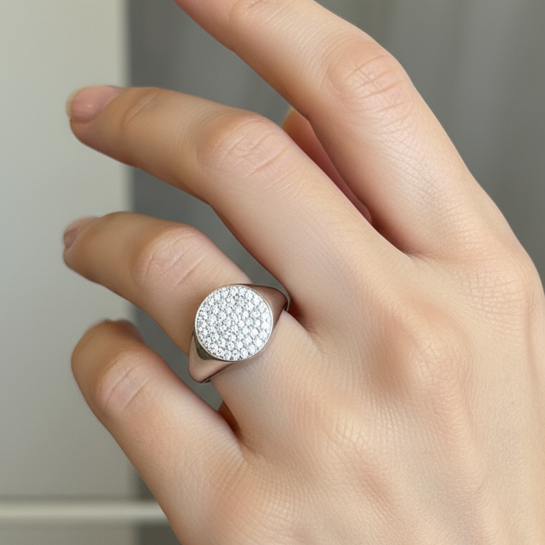 Anello “Luna Pavé” in argento 925