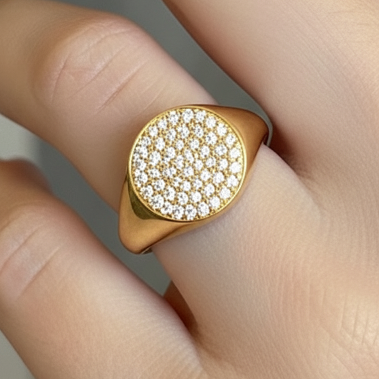 Anello “Luna Pavé” in argento 925