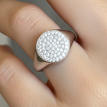 Anello “Luna Pavé” in argento 925