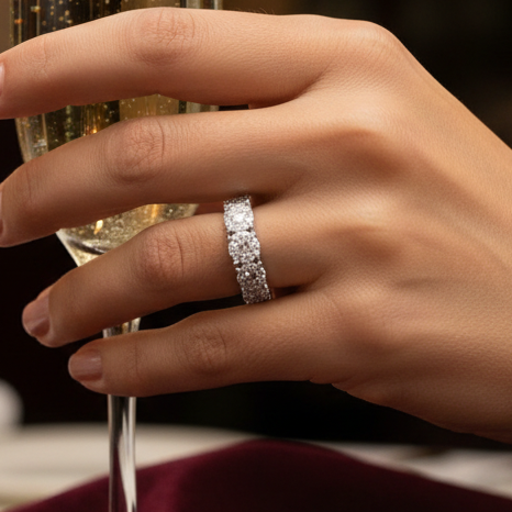 Anello Veretta a Giro Magic in Argento 925 Gioiello Elegante con Design Brillante e Dettagli Intricati per Occasioni Speciali